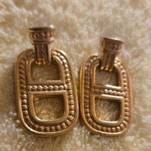 Chic Gold-Tone Geometric Earrings